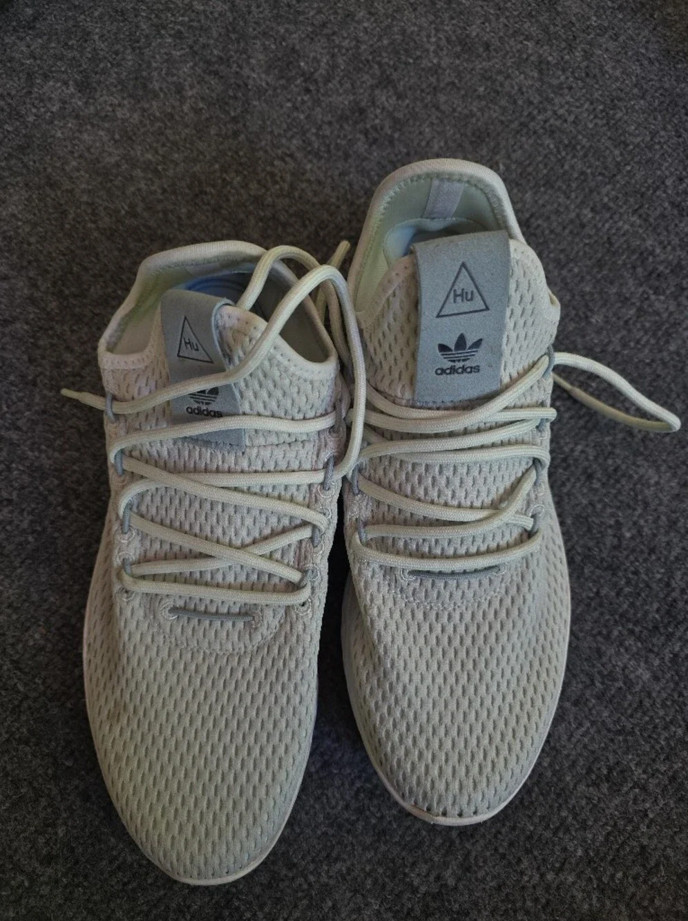 adidas x Pharrell Williams Human Race Tennis Hu Sneakers Linen Green Size Mens 7